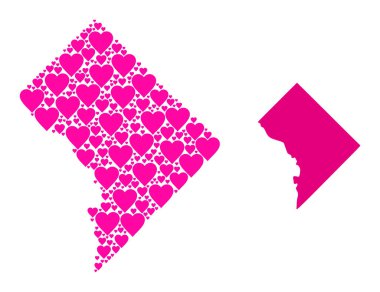 Washington DC 'nin Pembe Aşk Kolajı