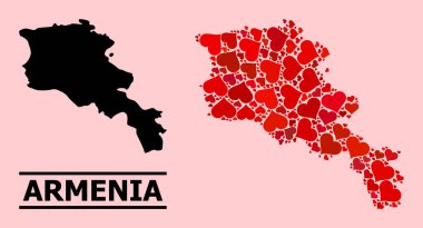 Kızıl Sevgililer Günü Ermenistan Mozaik Haritası