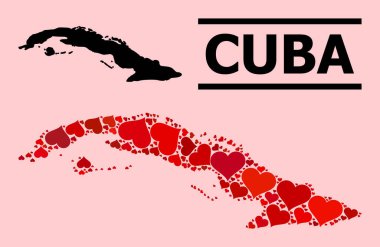 Küba 'nın Kırmızı Valentine Desen Haritası