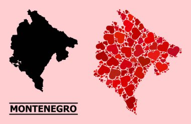 Karadağ Kırmızı Sevimli Mozaik Haritası