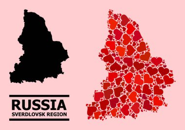Sverdlovsk Bölgesi Kırmızı Güzel Desen Haritası