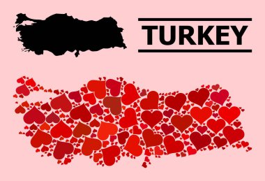 Türkiye 'nin Kırmızı Sevgililer Günü Kolajı Haritası