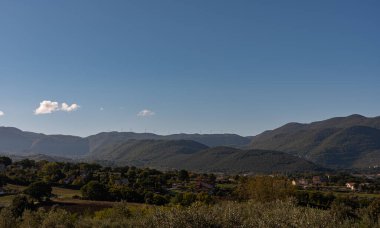 Molise, İtalya. Muhteşem sonbahar manzarası.