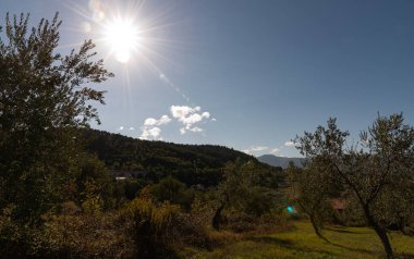 Molise, İtalya. Muhteşem sonbahar manzarası.