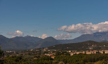 Molise, İtalya. Muhteşem sonbahar manzarası.