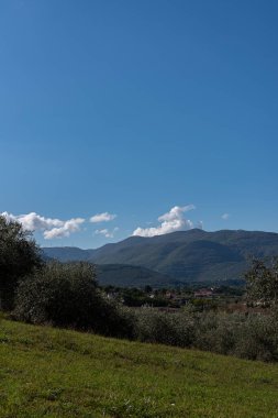 Molise, İtalya. Muhteşem sonbahar manzarası.