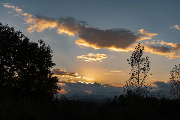 Molise Mainarde Coucher Soleil Chaîne Montagnes Mainarde Étend Long Frontière — Photo