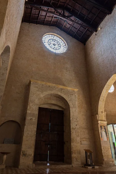 Aquila Abruzos Basílica Santa Maria Collemaggio Símbolo Religioso Ciudad Que — Foto de Stock