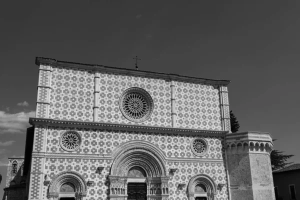 Aquila Abruzzo Basílica Santa Maria Collemaggio Símbolo Religioso Cidade Que — Fotografia de Stock