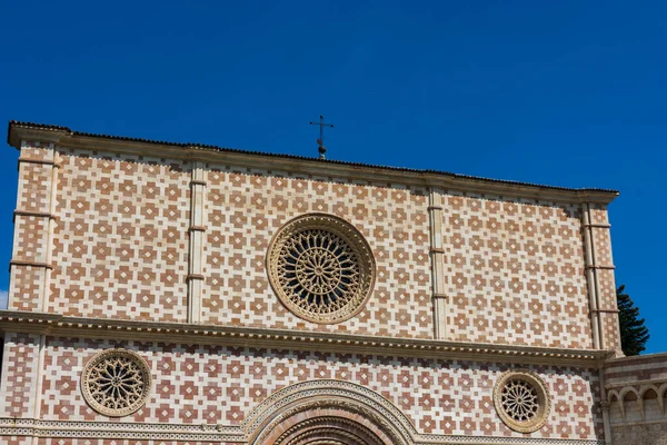 Aquila Abruzzo Santa Maria Collemaggio Bazilikası Şehrin 1288 Yılından Kalma — Stok fotoğraf