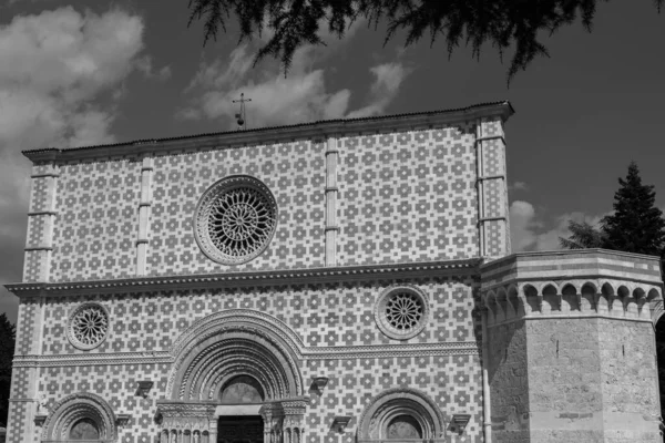 Aquila Abruzzo Basiliek Van Santa Maria Collemaggio Een Religieus Symbool — Stockfoto