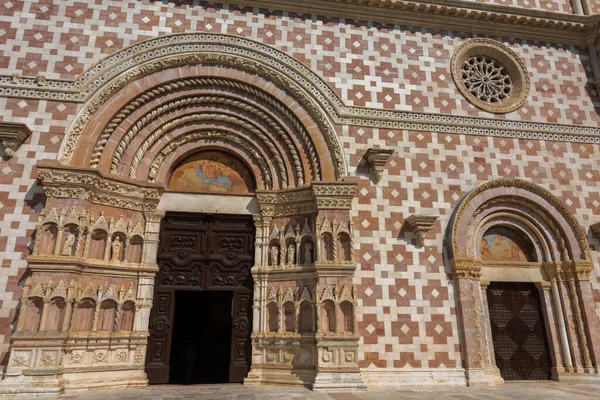Aquila Abruzzo Santa Maria Collemaggio Bazilika Város Vallási Szimbóluma 1288 — Stock Fotó