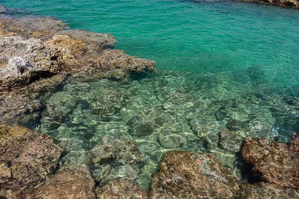 Ostuni Brindisi Puglia Fantastyczny Widok Czyste Czyste Wody Wspaniałe Wybrzeża — Zdjęcie stockowe