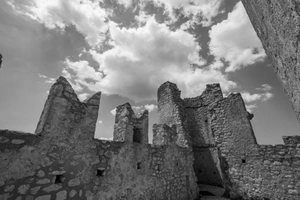 Abruzzo Och Rocca Calascio Rocca Ligger Abruzzo Provinsen Aquila Kommunen — Stockfoto