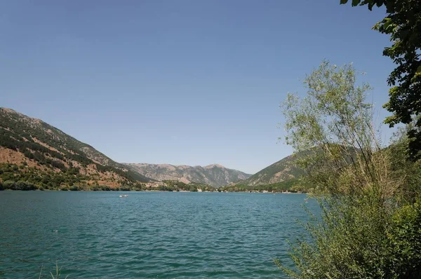 Scanno Aquila Abruzzo Göl Scanno Talya Abruzzo Eyaletinde Yer Alan — Stok fotoğraf