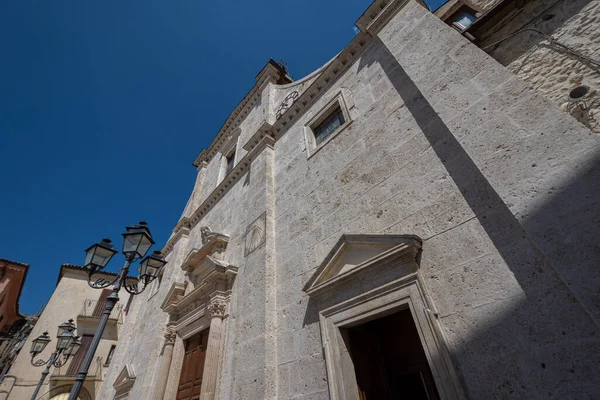 Pacentro Aquila Abruzzo Maria Maggiore Kilisesi Yüzyıla Kadar Uzanan Beyaz — Stok fotoğraf