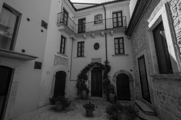 Pacentro Aquila Abruzzo Oude Middeleeuwse Stad Bekend Zijn Vestingwerken Castello — Stockfoto