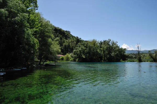 Posta Fibreno Frosinone Lazio Itálie Jezero Nachází Lazio Středním Údolí — Stock fotografie