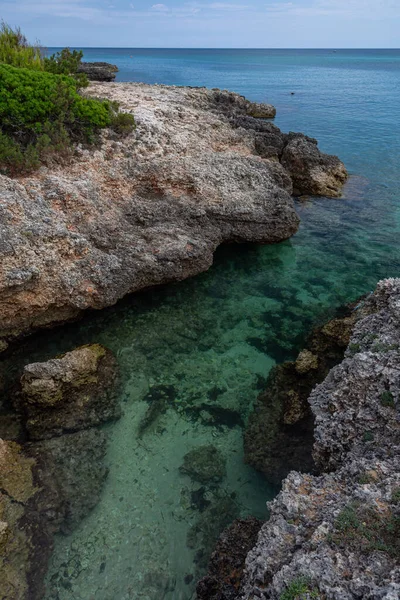 Ostuni Brindisi Puglia Fantástica Vista Las Aguas Claras Claras Las — Foto de Stock