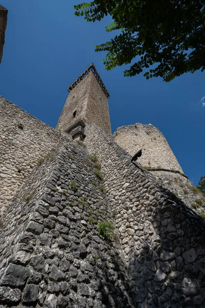Pacentro Aquila Abruzzo Caldora Castle Castle Caldora Castle Cantelmo Ancient — Stock Photo, Image
