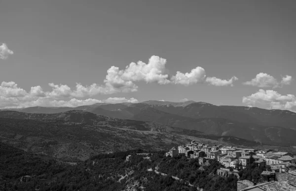 Pacentro Aquila Abruzzo Cidade Medieval Antiga Conhecida Por Suas Fortificações — Fotografia de Stock