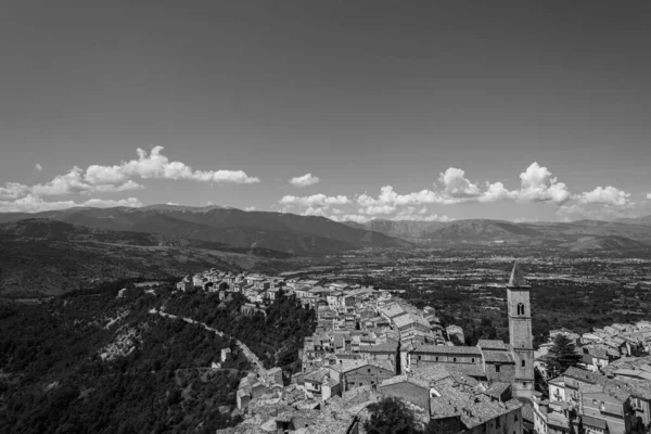 Pacentro Aquila Abruzzo Starověké Středověké Město Známé Pro Své Opevnění — Stock fotografie