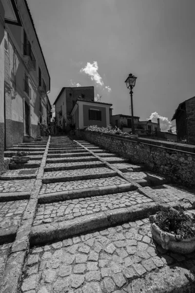 Pacentro Aquila Abruzos Antigua Ciudad Medieval Conocida Por Sus Fortificaciones —  Fotos de Stock