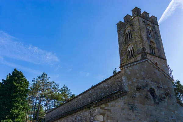 Roccavivara Sanctuary Maria Canneto Оточений Сосен Області Яка Вже Була — стокове фото