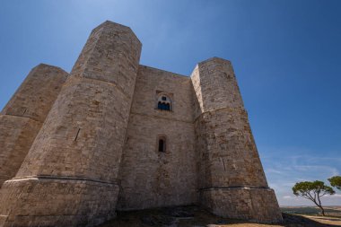 Andria, Puglia, Castel del Monte. Castel del Monte, Kutsal Roma İmparatoru 2. Frederick tarafından Puglia 'nın batısındaki Murge platosunda inşa edilen 13. yüzyıldan kalma bir kaledir..