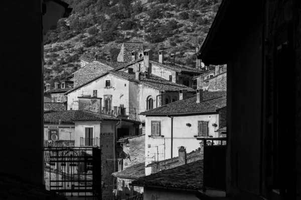 Scanno Aquila Abruzzo Scanno Italské Město 1782 Obyvateli Které Nachází — Stock fotografie