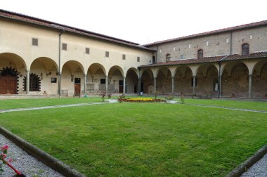 Prato, Toskana, İtalya. San Domenico Kilisesi. San Domenico Meydanı 'nda yer alır ve 13. yüzyıla dayanır..