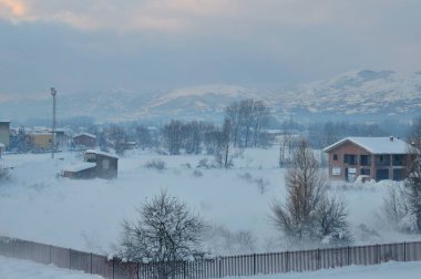 Bojano, Campobasso, Molise. Kışın parıltıları.