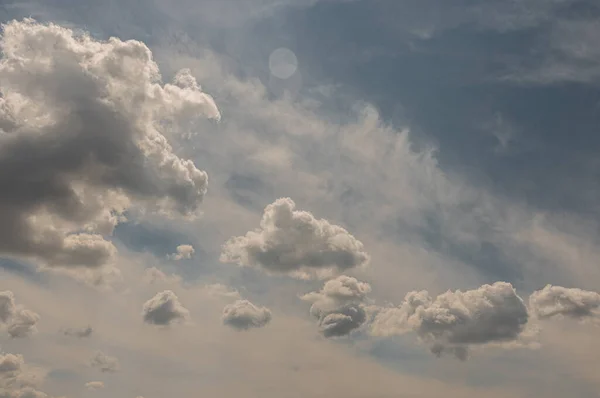 Nuvens Céu Maravilhoso Espetáculo Céu Cheio Nuvens Profundidade Tridimensionalidade Céu — Fotografia de Stock