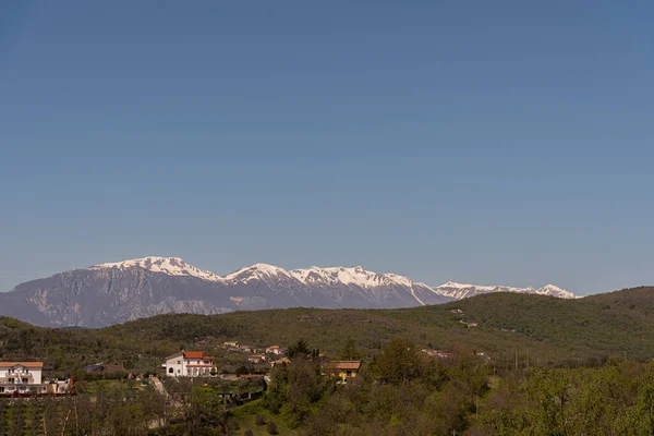 Mainarde Sıradağları Molise Lazio Arasındaki Sınır Boyunca Uzanır Molise Topraklarında — Stok fotoğraf