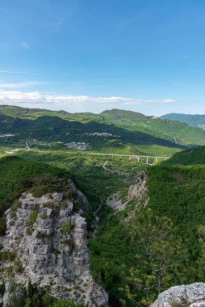 Det Abruzzo Underbar Vår Utsikt Över Vackraste Regionerna Italien — Stockfoto