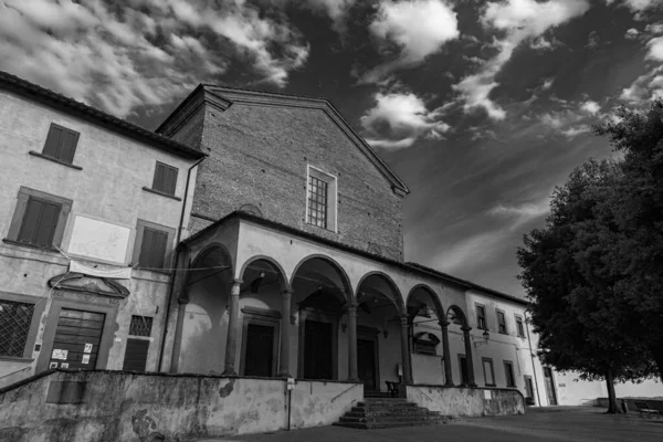 Abadia San Salvatore Está Localizada Parte Superior Fucecchio Diocese San — Fotografia de Stock