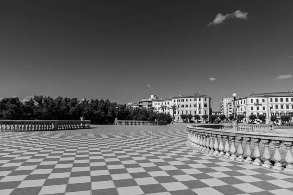 Mascagni Terrace One Most Elegant Evocative Places Livorno Located Seafront — Stock Photo, Image