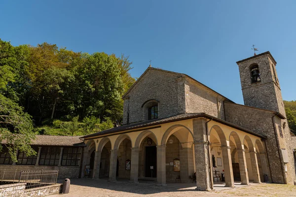 Franciskánské Útočiště Verna Provincie Arezzo Známé Tím Místem Kde Září — Stock fotografie