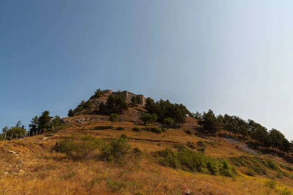 Topo Colina Que Cidade Construída Ruínas Castelo Normando Construído Sobre — Fotografia de Stock