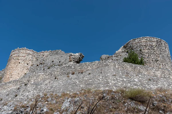 Topo Colina Que Cidade Construída Ruínas Castelo Normando Construído Sobre — Fotografia de Stock