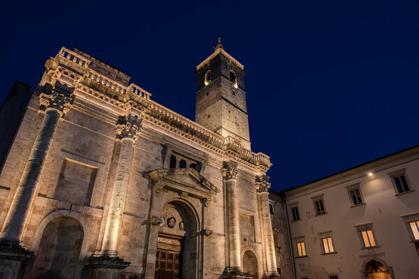 The city's cathedral, dedicated to the patron saint, stands on the site of a Roman public building, perhaps the Basilica of the Forum, and is the result of multiple construction events.