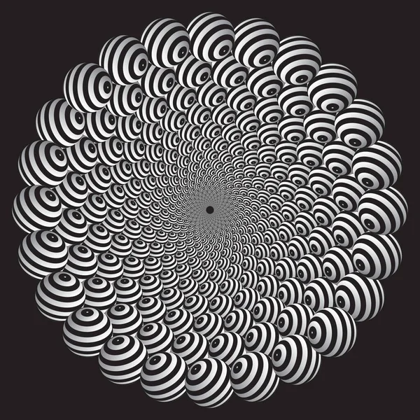 Dotted Halftone Vector Spiral Pattern Υφή Φόντο Stipple Dot — Διανυσματικό Αρχείο
