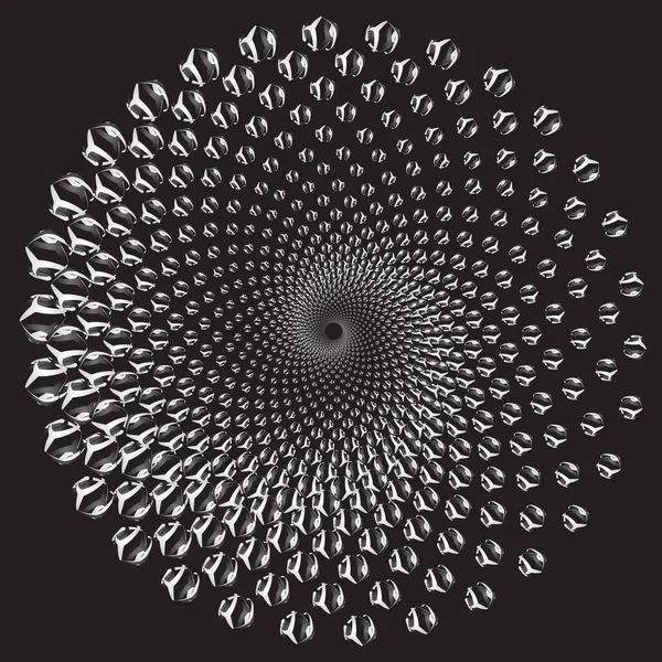 Точечный Полутоновый Векторный Спиральный Рисунок Текстура Фон Стиппл Дот — стоковый вектор