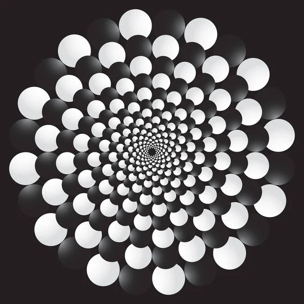 Ornata Kelet Mandala Művészet Kerek Fekete Fehér Dísz — Stock Vector