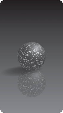 Kürelerle soyut gri boya arka planı. Mimari element, taş küre. Mobil uygulama için modern ekran vektör tasarımı