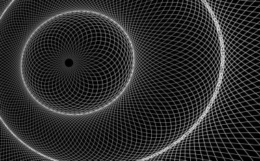Soyut doğrusal siyah-beyaz Sarmal Arkaplan. Yüksek doymuş. Gradyanlar Farklı Geometrik Şekiller
