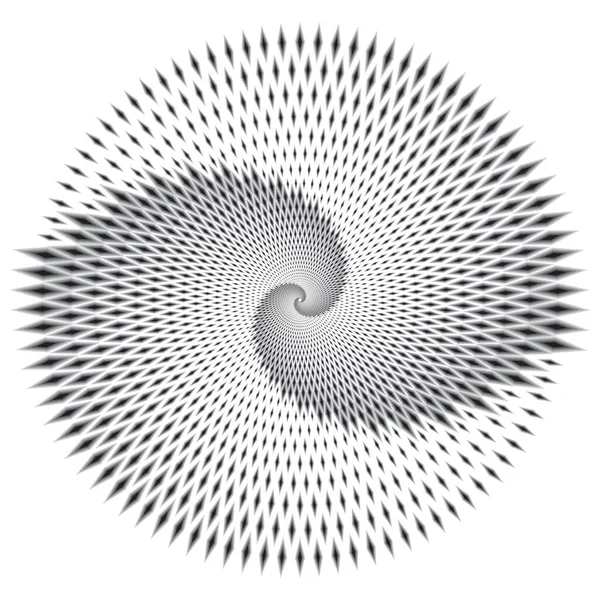 Motif Texture Spirale Vectorielle Demi Teinte Pointillée Stipple Dot Milieux — Image vectorielle