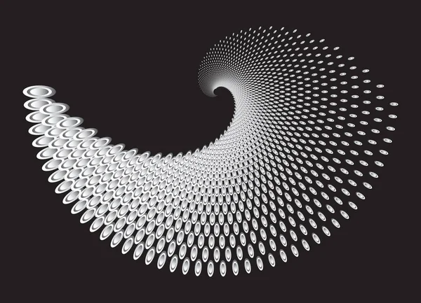 Точечный Полутоновый Векторный Спиральный Рисунок Текстура Стиппл Дот Фокус Эллипсом — стоковый вектор