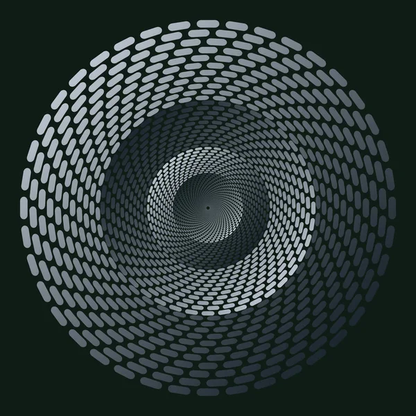 Motif Texture Spirale Vectorielle Pointillée Demi Teinte Stipple Dot Milieux — Image vectorielle