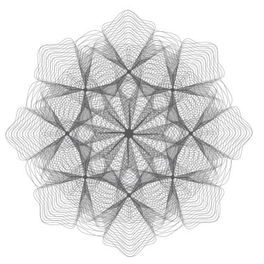 Soyut doğrusal siyah-beyaz Sarmal Arkaplan. Açık iş süsü